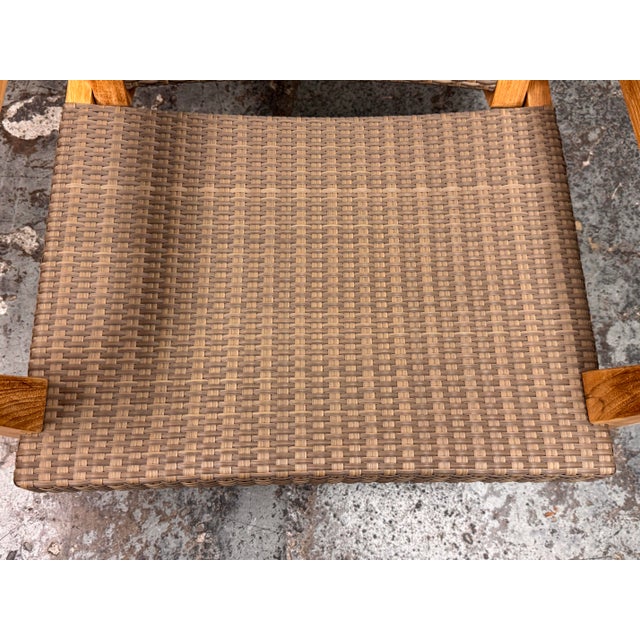 Janus Et Cie Quinta Teak Woven Reclining Lounge Chair, Outdoor For Sale - Image 9 of 12