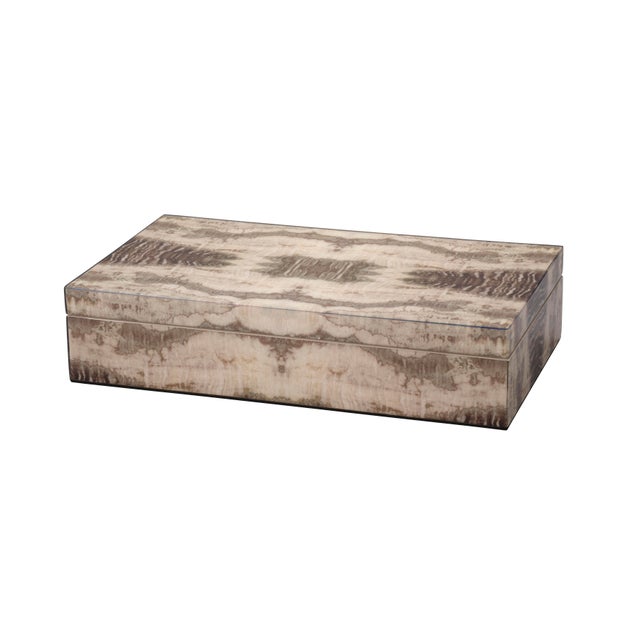 Venom Decorative Box, Charcoal Lacquer For Sale