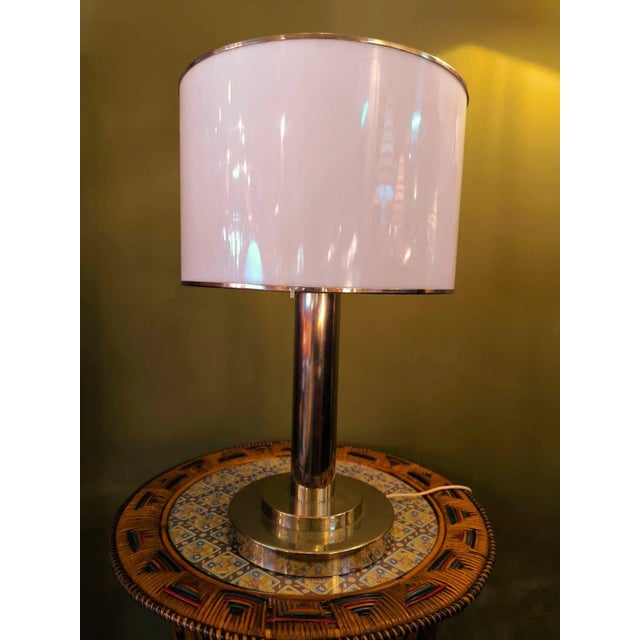 1970s Metal Lamp with Lampshade, 1970s For Sale - Image 5 of 6