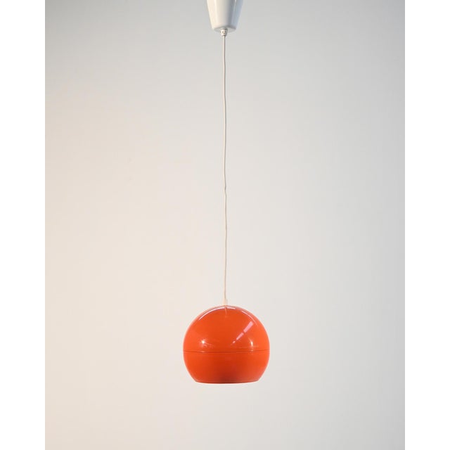 Space Age Orange Ceiling Lamp by Studio Tetrarch for Artemide, 1968 For Sale - Image 6 of 11