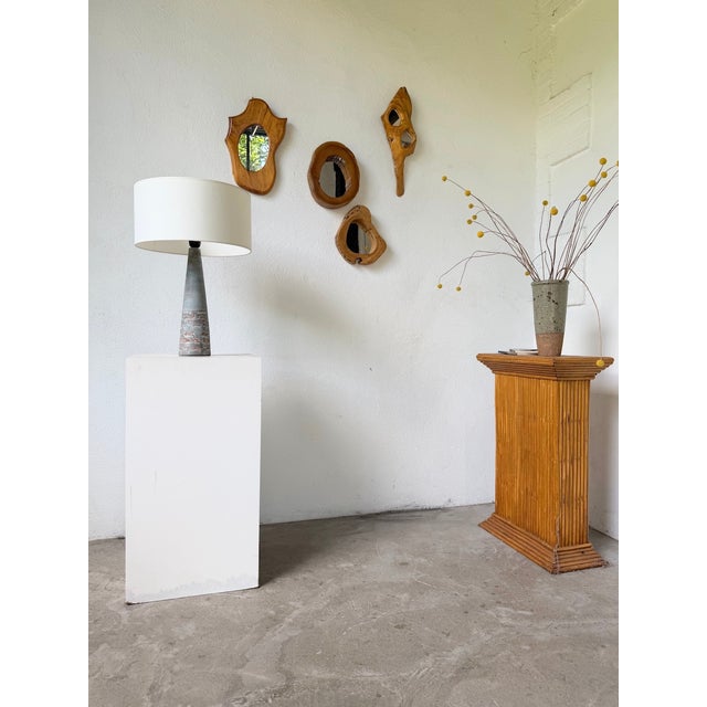 Blue Ceramic Table Lamp, 1950s For Sale - Image 3 of 18