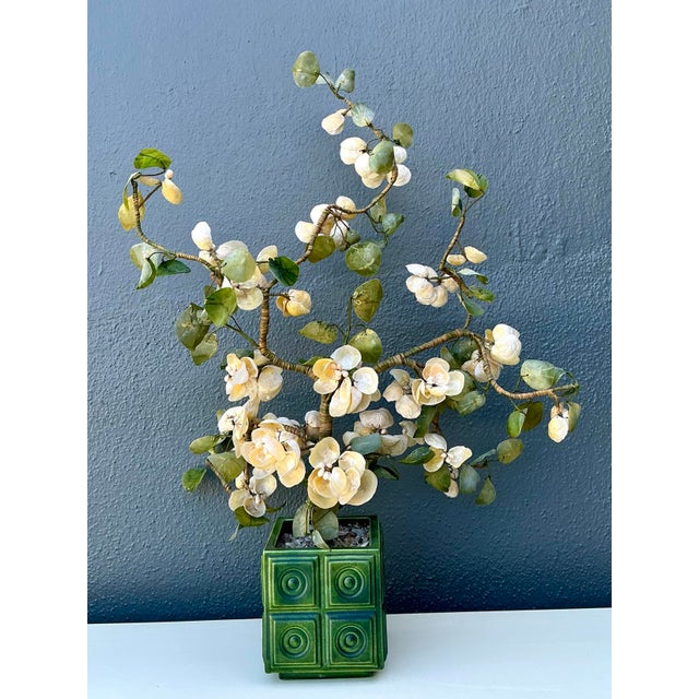 Vintage Regency Shell Flower Arrangement For Sale - Image 9 of 12