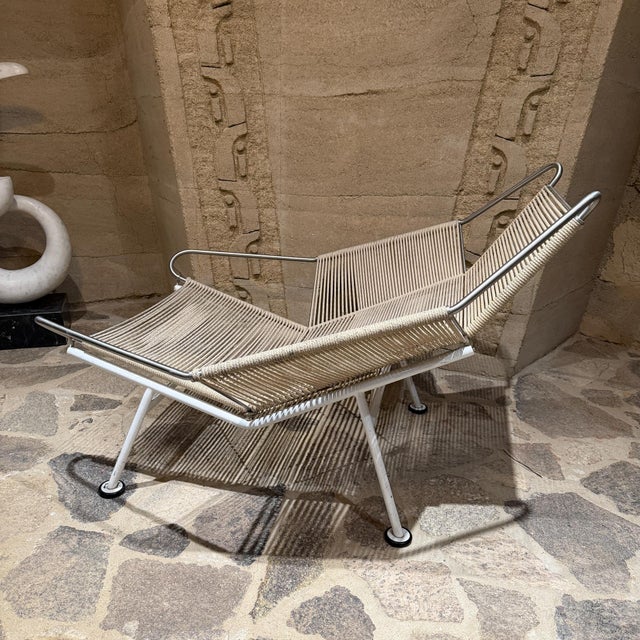 1960s Hans J Wegner Flag Halyard Chair, 1950 Mid Century Danish Modern For Sale - Image 5 of 12