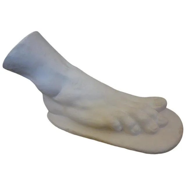 White 1960s Vintage Italian Neoclassical Style Plaster Foot of Hercules For Sale - Image 8 of 8
