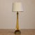 Vintage Mid-Century Murano Style Handblown Amber & White Art Glass Table Lamp With Brass Base For Sale - Image 4 of 13