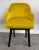 Wood Mid Century Modern Style Yellow Velvet & Ebony Dining or Side Chair, Set of 4 For Sale - Image 7 of 12