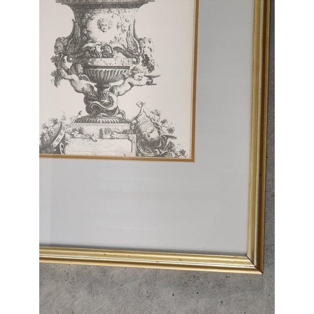 Wood Vintage French Rococo Style 18th Century French Vase Etching by Jacques François Joseph Saly For Sale - Image 7 of 10