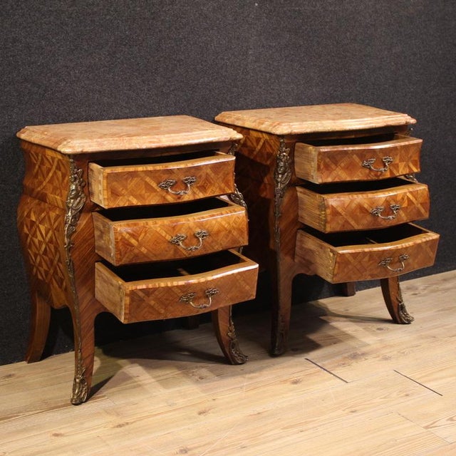 Louis XV Style Bedside Tables, France, 1970, Set of 2 For Sale - Image 11 of 13