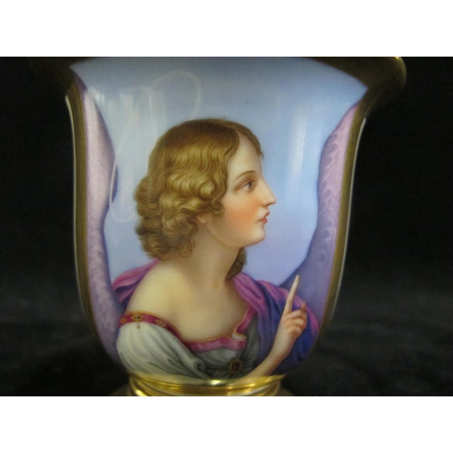 KPM (Königliche Porzellan Manufaktur or Royal Porcelain Factory in Berlin, Germany) porcelain cup. Cartouche with finely...