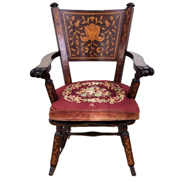 Fresh from a darling New York City estate, we have a pleasure to offer you this Antique DUTCH 19th C Rocking Chair. Chair...