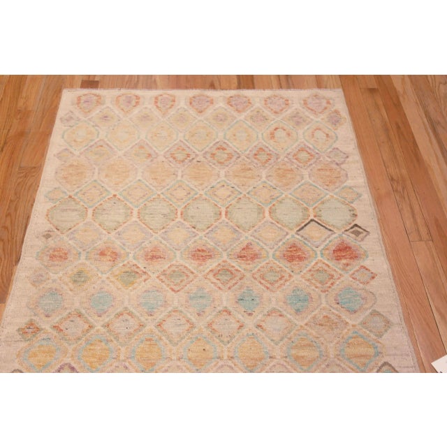 Abstract Nazmiyal Collection Rustic Geometric Small Modern Rug 4 ft 3 in X 5 ft 10 In For Sale - Image 3 of 7