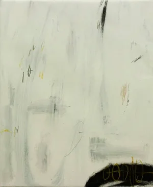 "Therein Lies the Distress and Anguish" Contemporary Minimalist Mixed-Media Painting by Brian Jerome