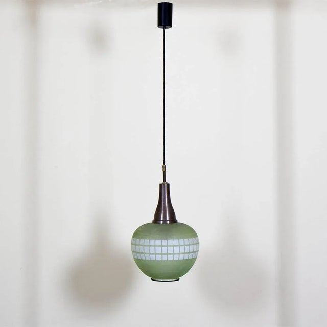 Mid-Century Modern Glass Pendant Lamp, 1960s For Sale - Image 3 of 8