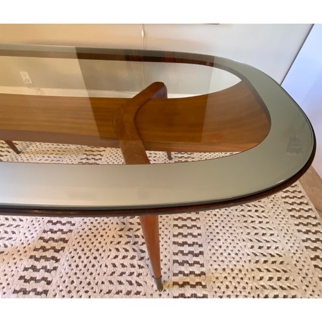 Paolo Buffa Important Italian Mid-Century Dining Table With 6 Chairs Style of Paolo Buffa For Sale - Image 4 of 17