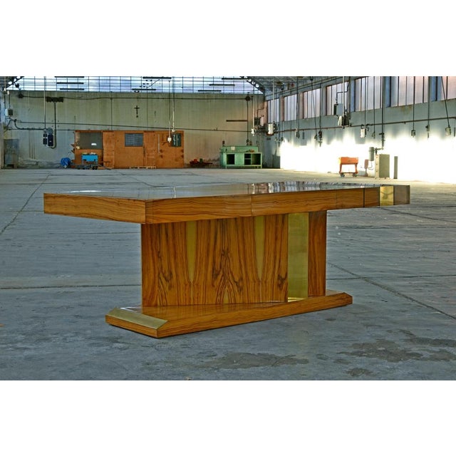 Metal Olive Root and Brass Sculpture Table with Three Drawers, Italy, 1950s For Sale - Image 7 of 10