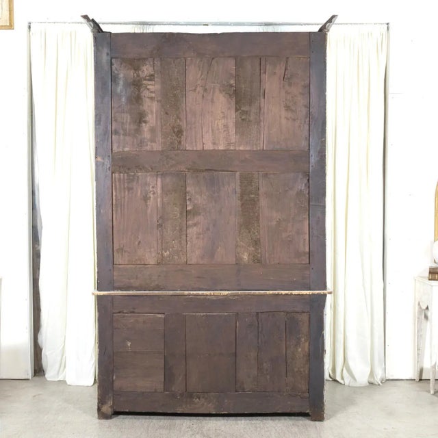 Large 17th Century French Louis XIV Period Painted Buffet Deux Corps For Sale - Image 12 of 12