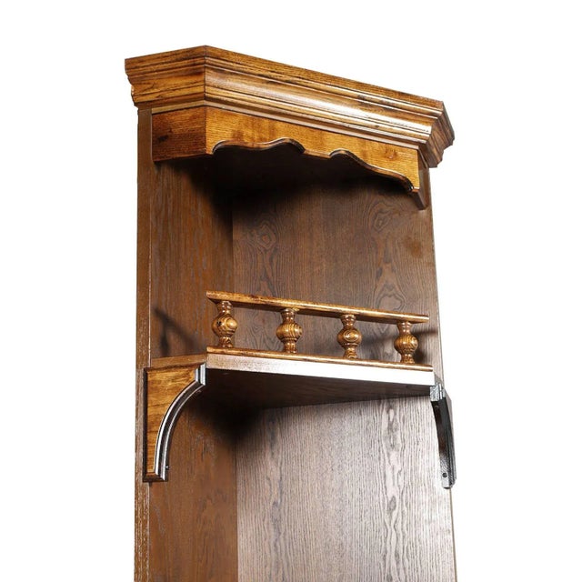 1940s Vintage Corner Shelve in Solid Oak For Sale - Image 5 of 7