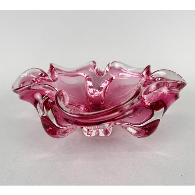 Vintage Art Glass Bowl attributed to Josef Hospodka for Chribska Glassworks, 1960s For Sale - Image 3 of 7