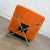 Modern Swivel Slipper Chair Orange Brushed Chenille & 4 Prong Chrome Base For Sale - Image 12 of 13