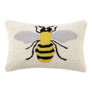 Bee Hook Pillow, 8" x 12" For Sale