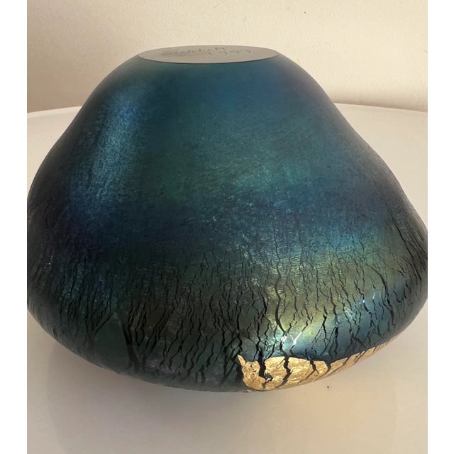 Vintage Robert Eickholt Art Glass Vase For Sale - Image 11 of 12