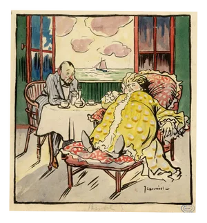 Pierre-Georges Jeanniot, Le Rire No.79, 1904, Proof Print & Gouache