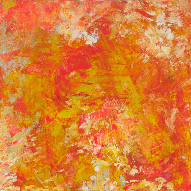 Leila Pinto "Sagaponack Maples" Acrylic Painting on Canvas For Sale