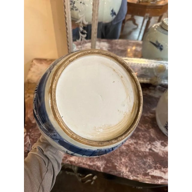 Ceramic Pair of Vintage Chinese Covered Jars For Sale - Image 7 of 7