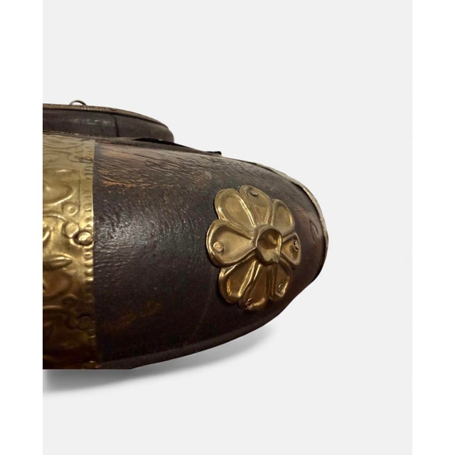 Mid-Century Modern Mid-Century Decorative Wooden Box with Brass Mounts For Sale - Image 3 of 7