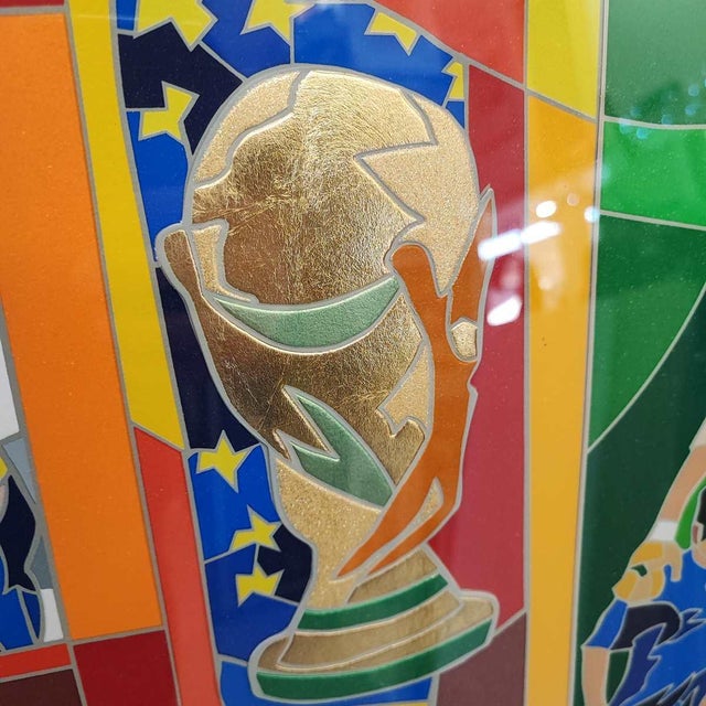 Paint Ugo Nespolo, Football Match, Paint, Framed For Sale - Image 7 of 11