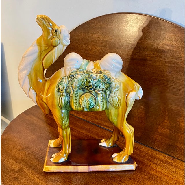 Chinoiserie Large Tang Style Sancai Polychrome Camel For Sale In New York - Image 6 of 8