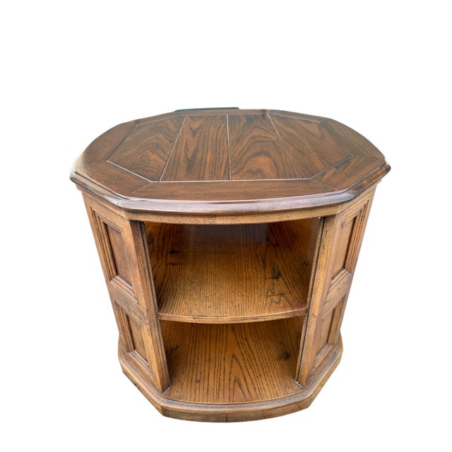 Mid-Century Modern Late 20th Century Henredon Regency Style Three-Tier Occasional Side Table For Sale - Image 3 of 12