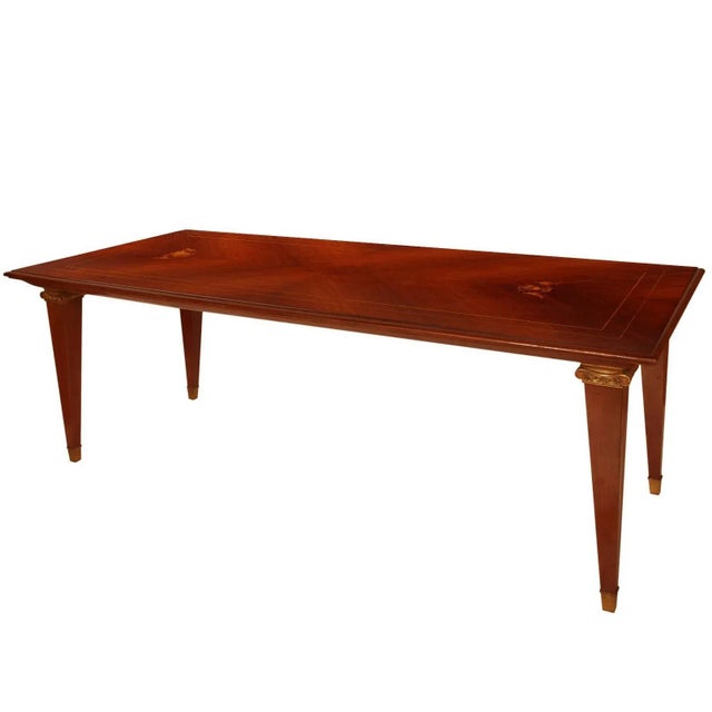 Wood Walnut & Maple Inlaid Dining Table by Paolo Buffa for Cantù, 1950s For Sale - Image 7 of 7
