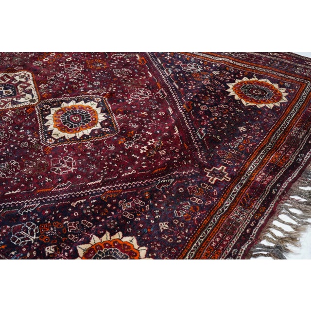 Vintage Shiraz Rug 7'0'' X 10'7'' For Sale - Image 9 of 11