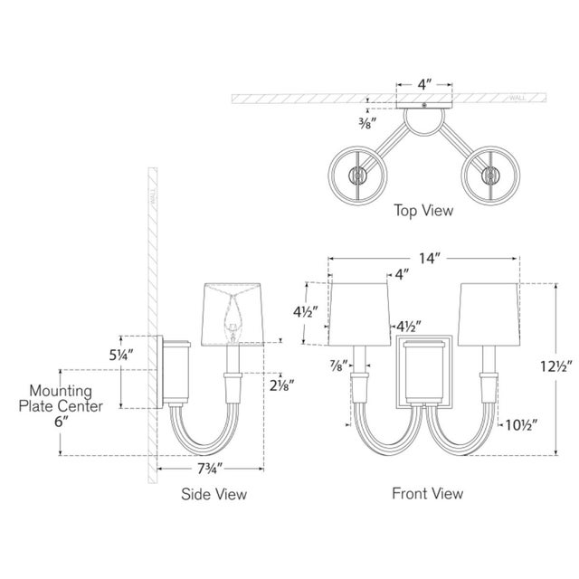 Modern Thomas O'Brien for Visual Comfort Signature Vivian Double Sconce in Polished Nickel with Linen Shades For Sale - Image 3 of 5