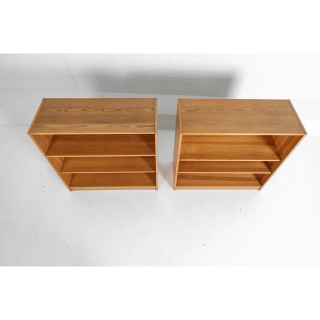1960s 1960s Pair of Danish Modern Pine Bookcases, Mogens Koch Style For Sale - Image 5 of 15