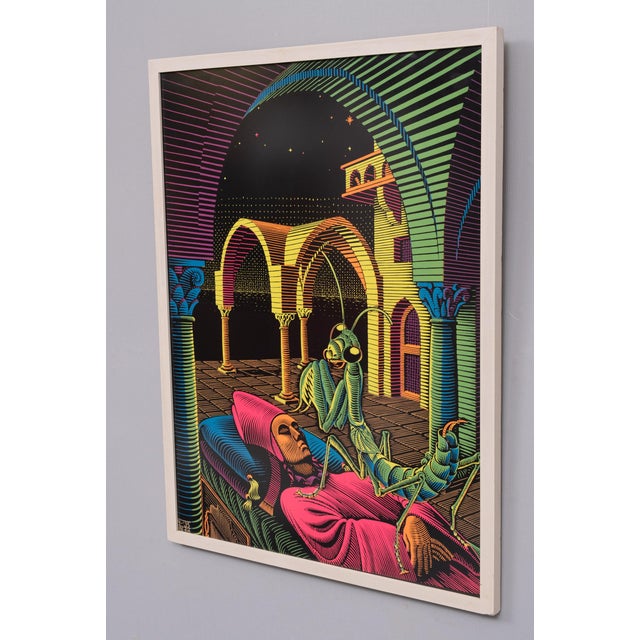 Black Light Poster Dream by M.C. Esher, 1960s For Sale - Image 13 of 13