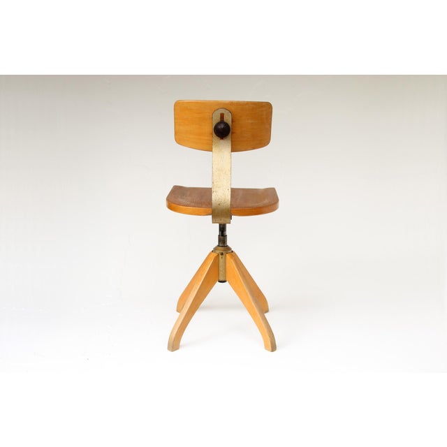 1950s Vintage Industrial Workshop Chair by Ama Elastik, 1950s For Sale - Image 5 of 17
