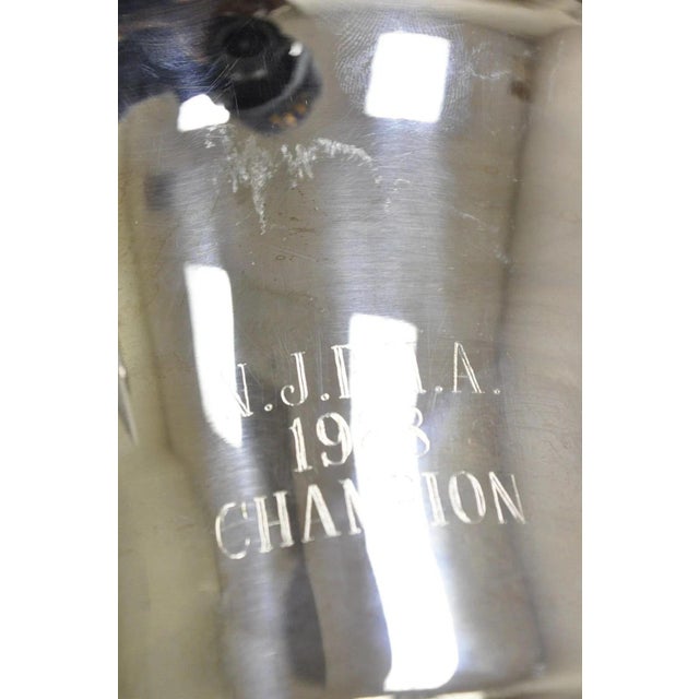 Late 20th Century Vintage Njpha 1988 Champion Silver Plate Trophy Cup Champagne Chiller Ice Bucket For Sale - Image 5 of 12