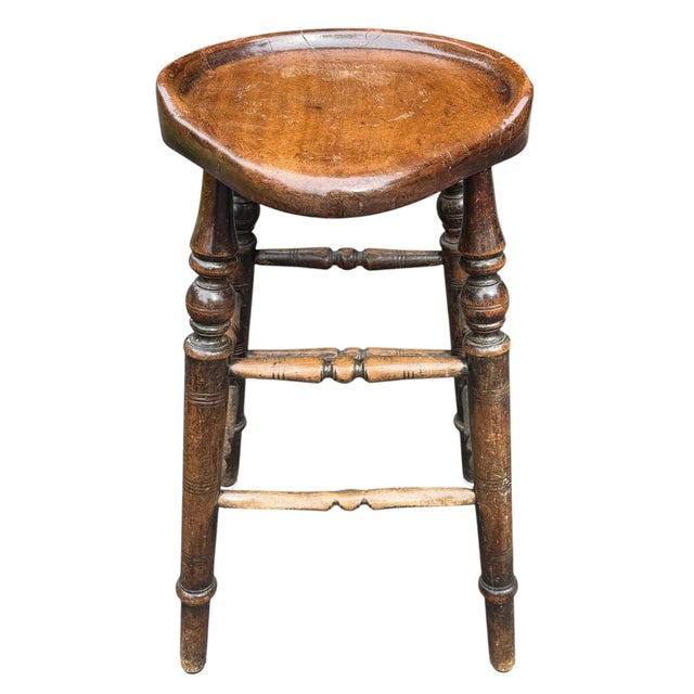 English 19th Century English Pub Stool For Sale - Image 3 of 15