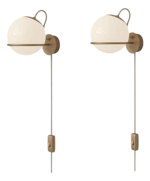 Model 237/1 Lamps with Switch Champagne Mount by Gino Sarfatti for Astep, Set of 2