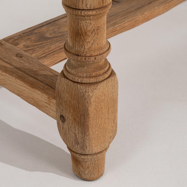 French Provincial Oak Coffee Table with Drawer, Circa 1970 For Sale - Image 4 of 14