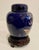 Japanese Vintage Kutani Japanese Cobalt Blue Ginger Jar Vase With Original Base For Sale - Image 3 of 7