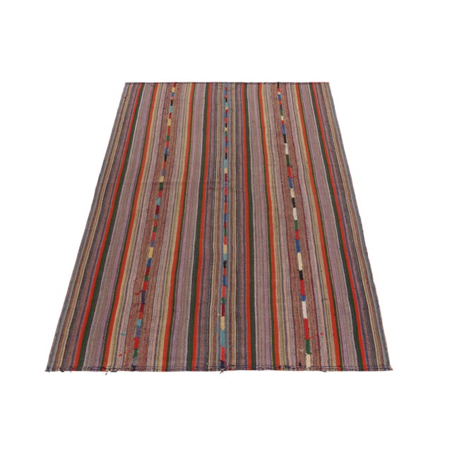 Originating from Turkey circa 1950-1960, a rare type of chaput kilim rug style now entering our Antique & Vintage...
