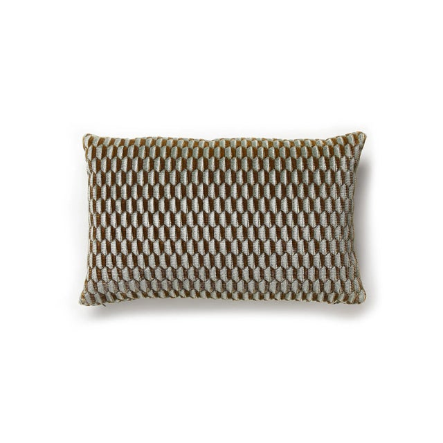 Contemporary The House of Scalamandré Allegra Velvet Lumbar Pillow, Mineral For Sale - Image 3 of 3