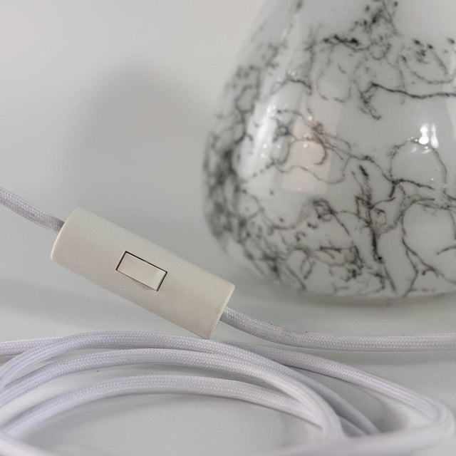 Glass Murano Glass Table Lamp with Black Tip, 1980s For Sale - Image 7 of 11