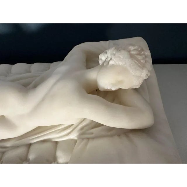 Baroque Italian School Artist, Figurative Sculpture, 19th Century, Carrara Marble For Sale - Image 3 of 10