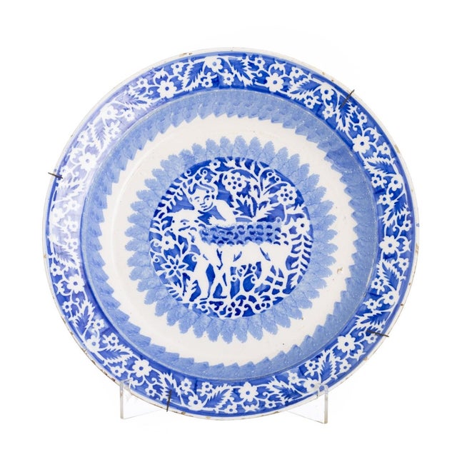 Blue Earthenware Plate, 19th Century For Sale - Image 8 of 8