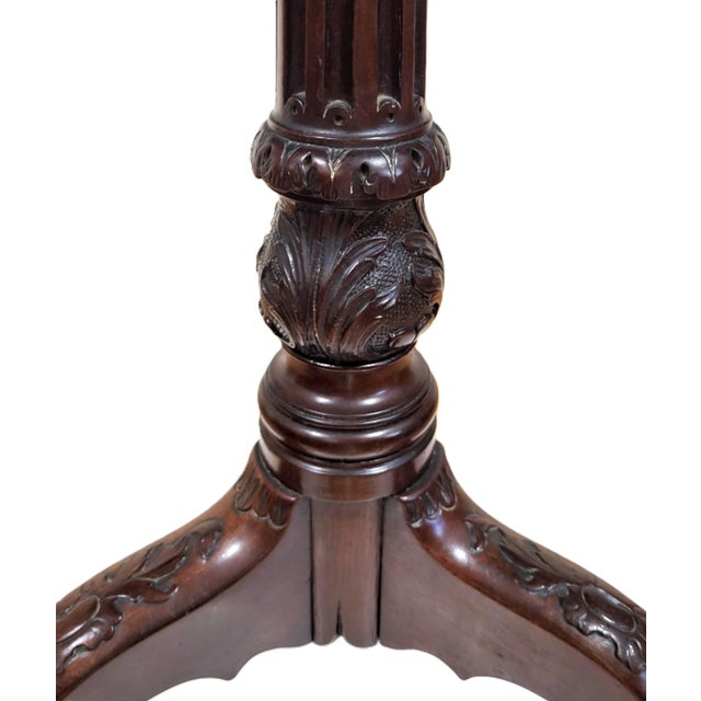 19th C American Mahogany Chippendale Round Tripod Tilt-Top Tea Table For Sale - Image 15 of 18
