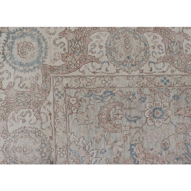 Traditional Finely Woven Mohtasham Kashan Design by Keivan Woven Arts 9'3 X 13'7 For Sale - Image 3 of 11